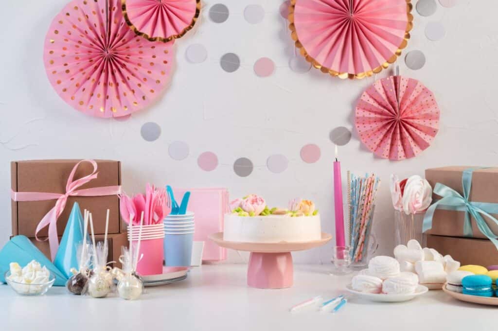 DIY Party Favors and decors for baby shower.